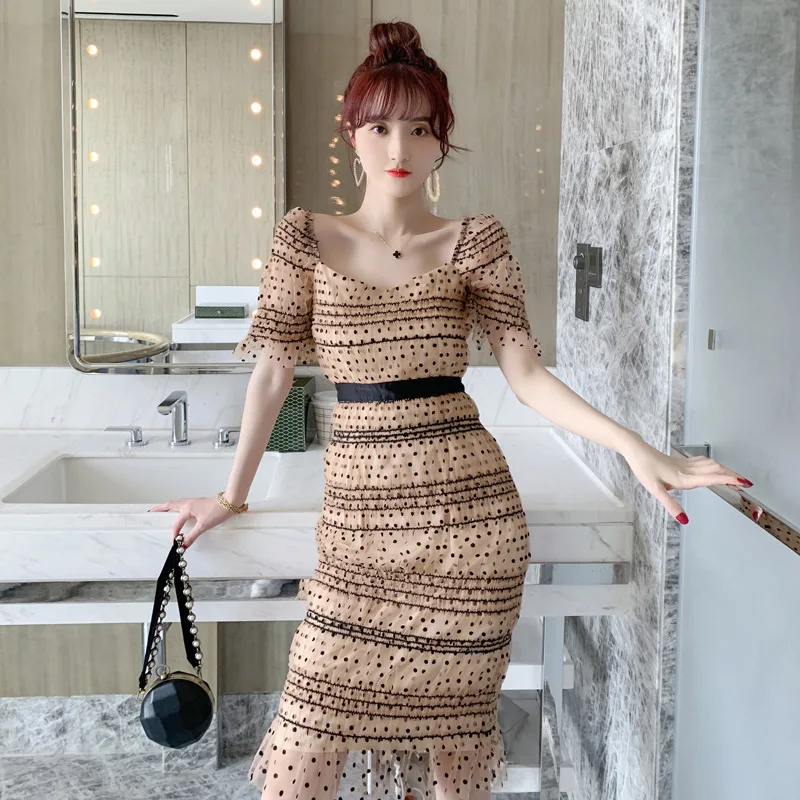 

Повседневные облегающие платья средней длины с коротким рукавом, женские облегающие вечерние платья для женщин, женский сетчатый корсет в ...