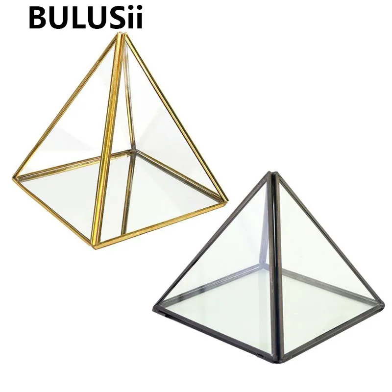 Контейнер для хранения в виде пирамиды стеклянный террариум держатель ювелирных
