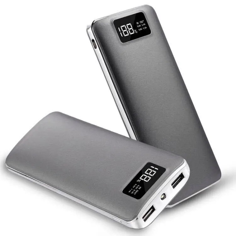 grey 20000mAh Xiao mi бренд QI 3,0 power Bank 30000 мАч водонепроницаемое портативное зарядное устройство 2 USB mi power bank ультратонкий купить 2 получить скидку 10% дропшиппинг - Color: grey 20000mAh