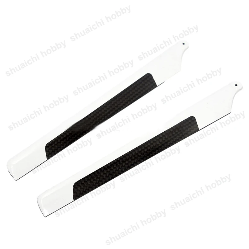 Par de recambios de paletas de fibra de carbono para helic&oacute;ptero teledirigido, longitud del ala del Rotor principal de 205mm, apertura de h&eacute;lice de 2mm, para T-REX, alineaci&oacute;n 250, 1 par-4