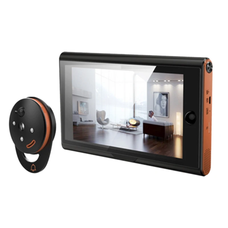 7 дюймов Беспроводной Цифровой глазок Главная безопасности смарт дверной звонок