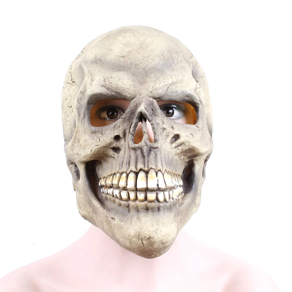 Haunted Horror Cosplay Easy Clean Non Toxic Decorative Festive Universal Props Headgear Party Skull Mask Halloween Latex | Дом и сад