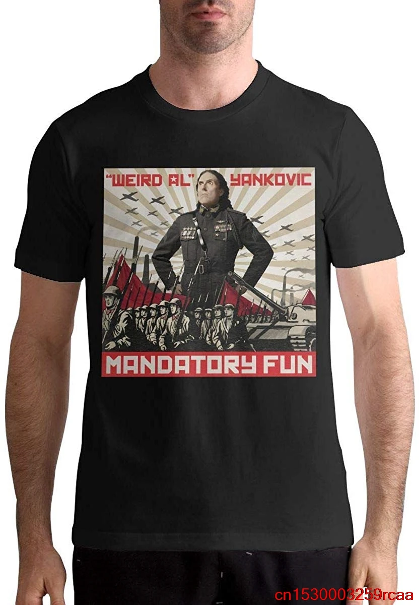 FGHFG мужские странные Al Yankovic Топы с коротким рукавом футболки черные|Мужские