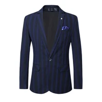 luxury man jacket four seasons new mens suit groom wedding business formal coat casual stripe fashionable top three colors s 5x