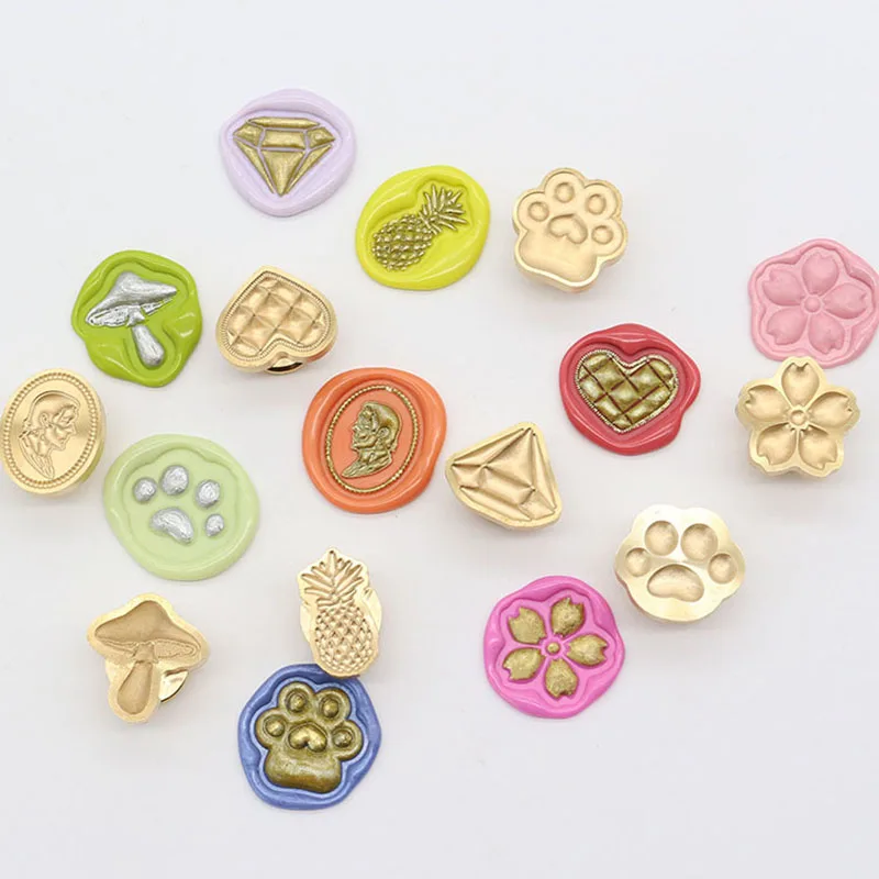 

Embossed Diamond Lacquer Seal wholesale Special-shaped Animal Wax Seal Mini Literary Series Wax Stamp Christmas Card Decoration