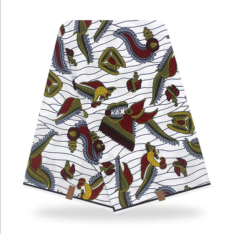 

Holland wax fabrics African style Ghana real wax 100% cotton 2020 new style high quality 6 yards