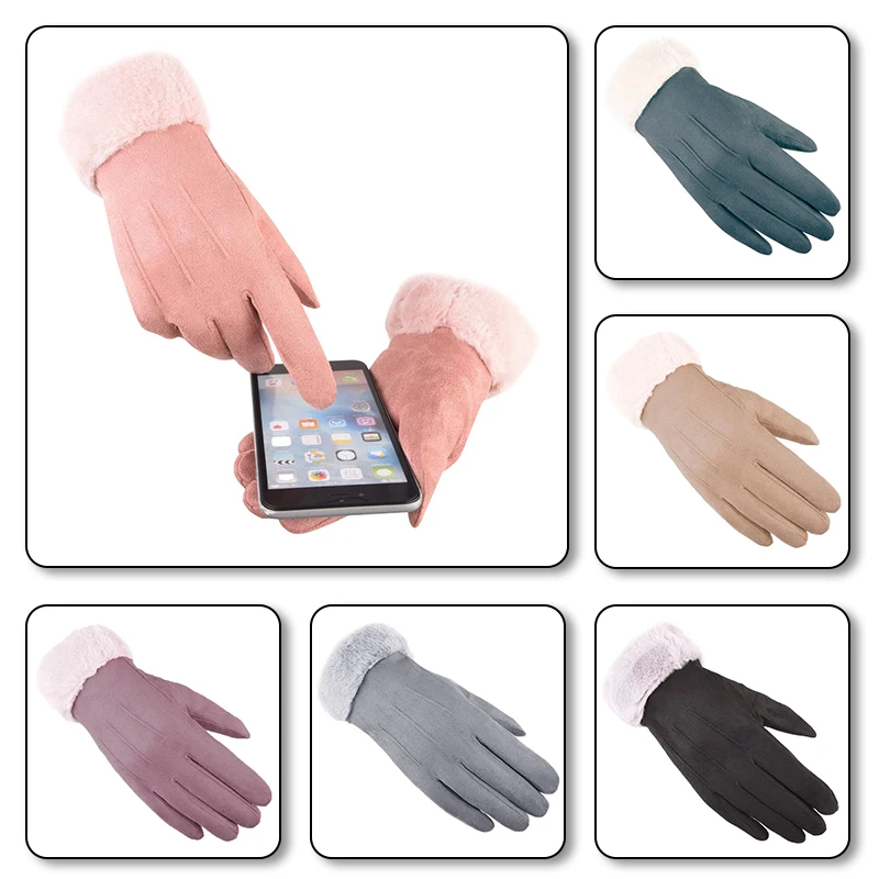 

Warm and velvet thickened hair mouth heat preservation self-heating driving and riding sports touch screen gloves