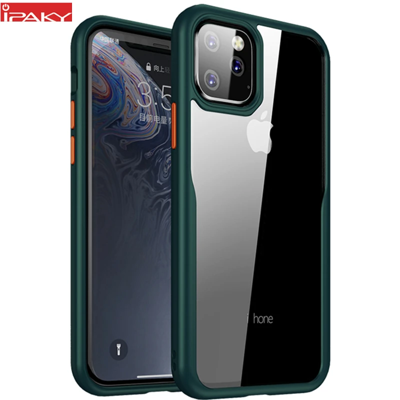 Чехол IPAKY для iPhone 11 Pro силиконовый акриловый чехол гибридная подушка безопасности