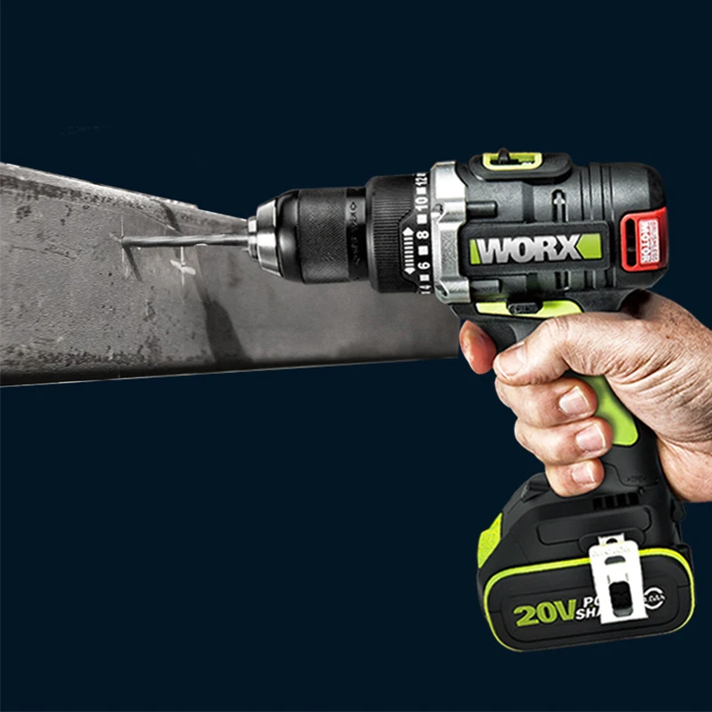 WORX электрическая дрель 20 В положительный отрицательный пистолет дрель передача на расширение Винт инструмент
