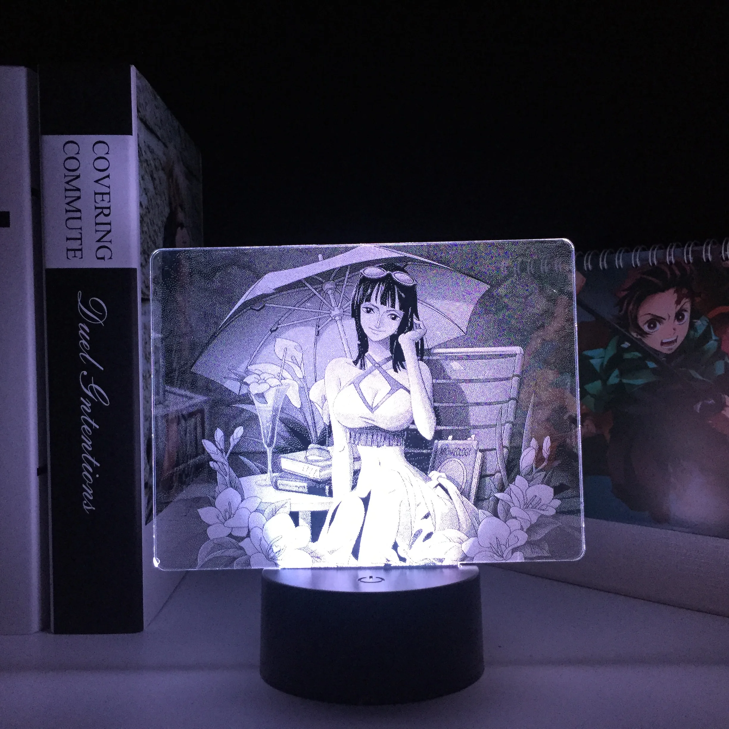 

Animation Peripherals Beach Beauty 3D LED Lamp Visual Illusion Black Base Acrylic Light Guide Plate for Festival Birthday Gifts