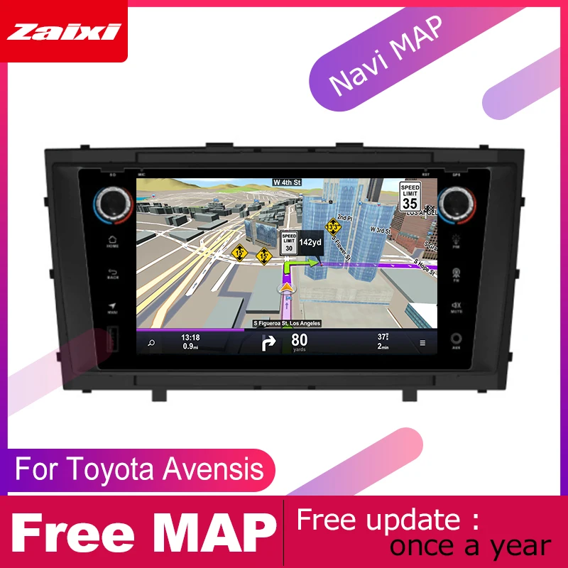 ZaiXi для Toyota Avensis 2009 2015 Автомобильная Мультимедийная система Android 2 DIN Автомобильный