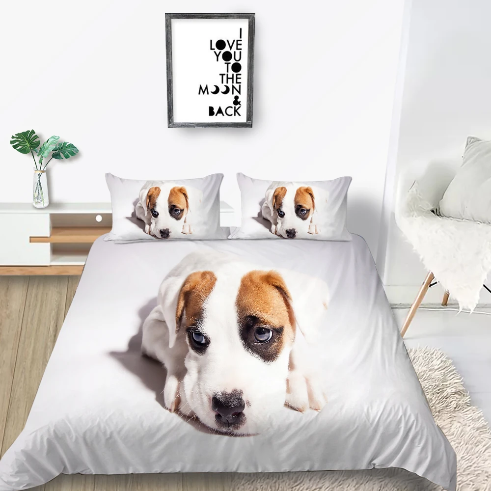 Модный комплект постельного белья с забавной собачкой высококачественный 3D