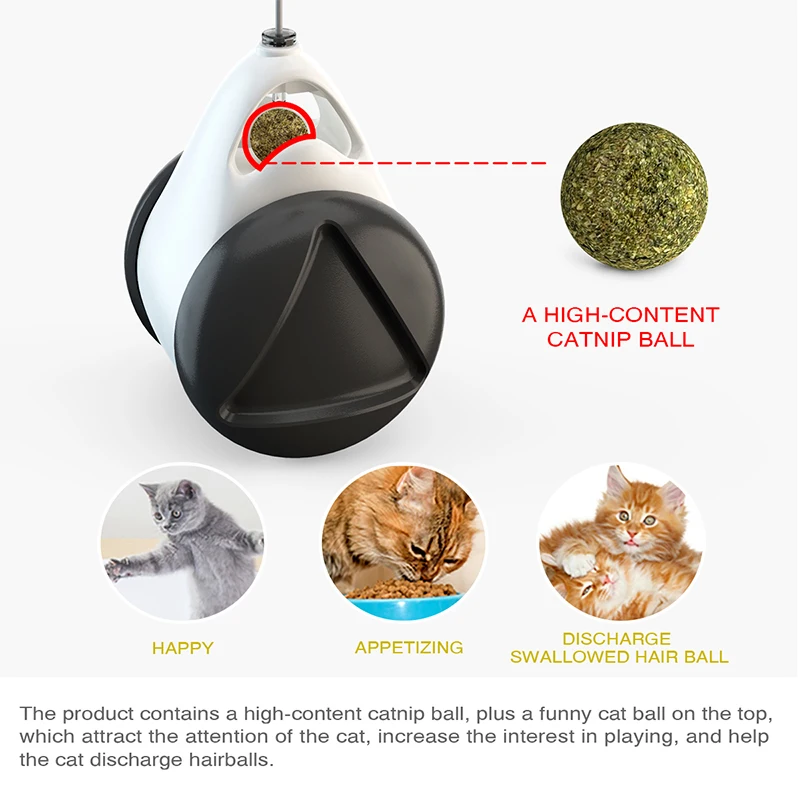 

Cat Toys Funny Tumbler 360 Degree Free Rotating Interactive Ball Toys For Cats Dogs Pet Kitten Free Catnip Cat Supply Dropship