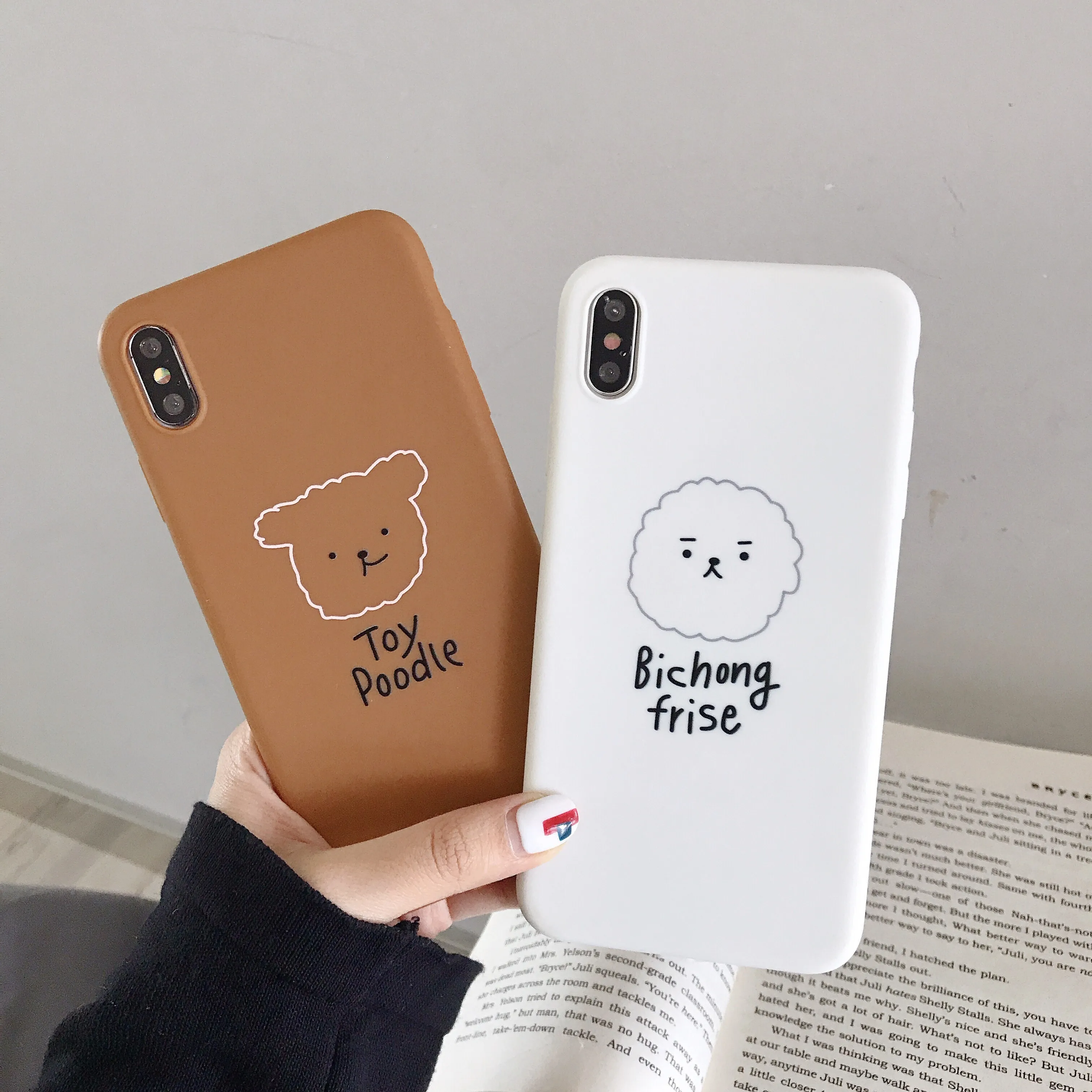 PEIPENG Забавный мультяшный силиконовый чехол с собакой для iPhone X XR XS Max мягкие чехлы