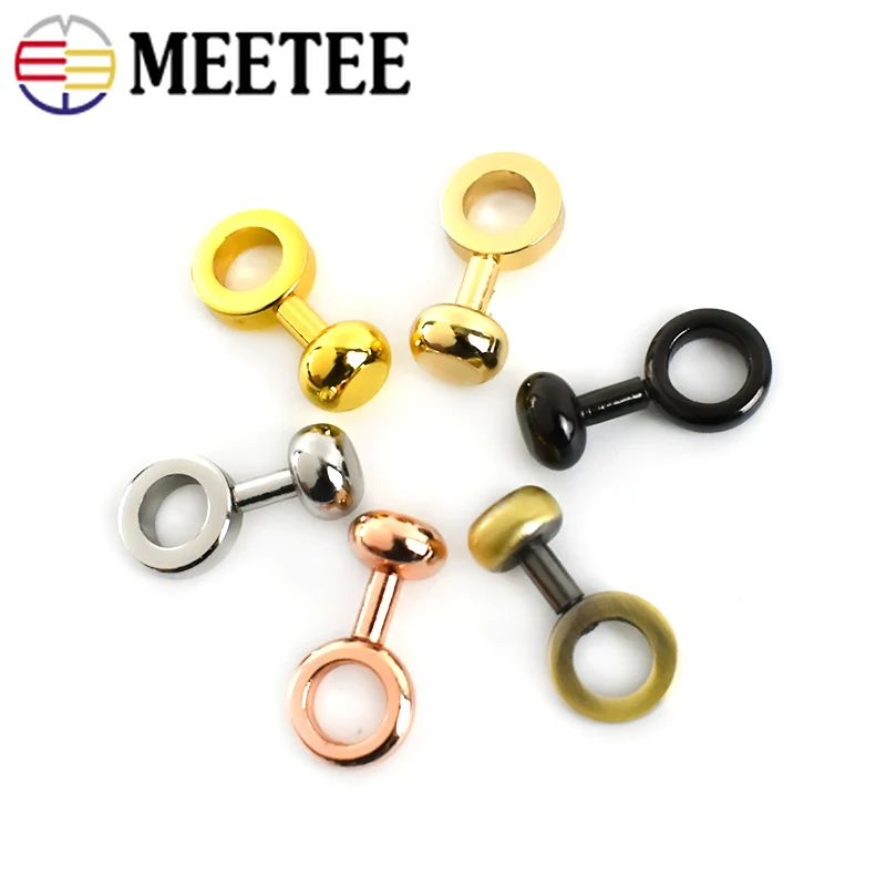 

5pcs Meetee 10*23mm High Quality Pure Copper Bags Adjust Buckle Zipper Gap Buckles DIY Remodel Luggage Chain Rope Accessories