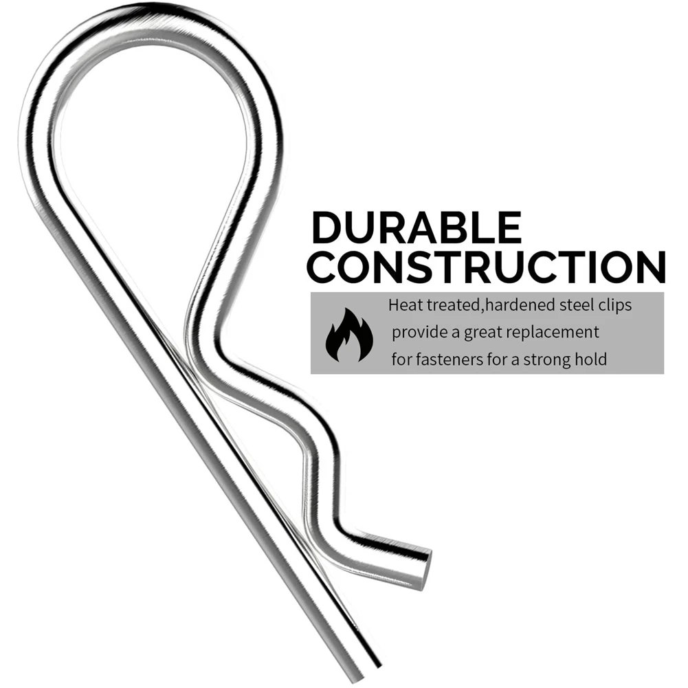 

150pcs Carbon Steel Anti-Rust Hair Pin Hitch Retaining R Clip Cotter Spring Pin M1~M4 Stainless Steel Cotter Pin Split Pins