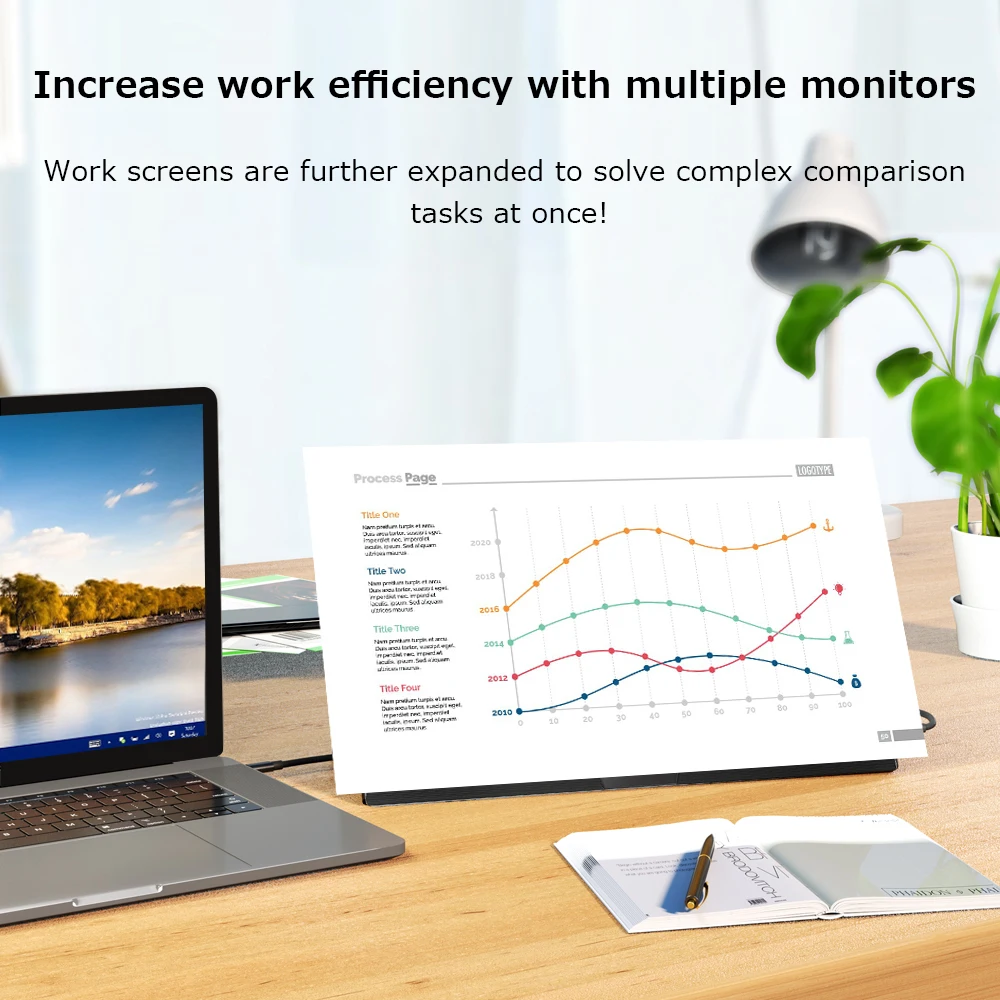 Тонкий портативный ЖК монитор UPERFECT FHD с IPS экраном 15 6 дюйма USB Type C HDMI для ноутбука