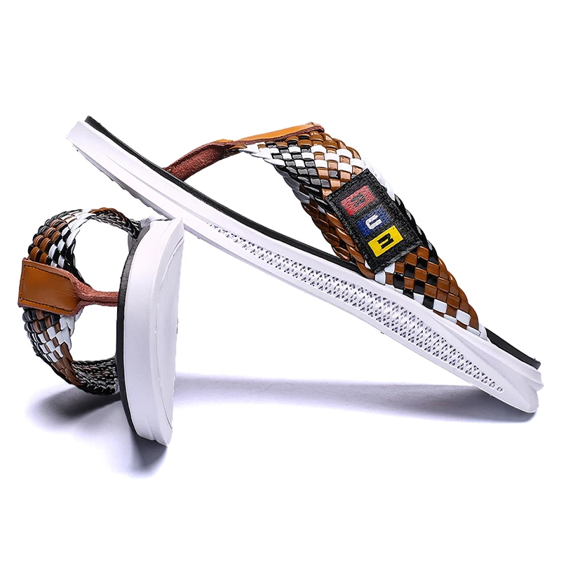 Вьетнамки для мужчин Летняя Пляжная водонепроницаемая обувь мягкие тапочки 2020