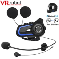 vr robot bluetooth 5 1 intercom motorcycle wireless helmet headset fm radio cvc noise reduction motorbike communicate interphone