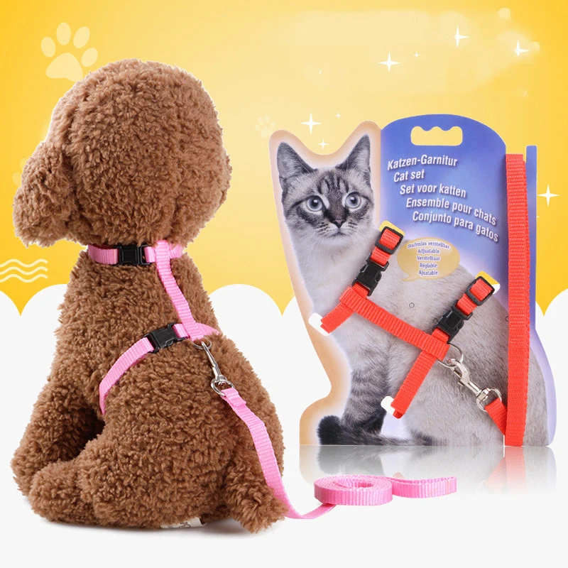 

Soft Nylon Pet Rabbit Harness Leash Adjustablefor Running Walking Jogging Harness Leash with Safe Bunny Cat Kitten Ferret Pets