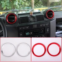 car center console ac air conditioning vent outlet decoration cover ring for land rover defender 90 110 130 2004 19 car accessoy