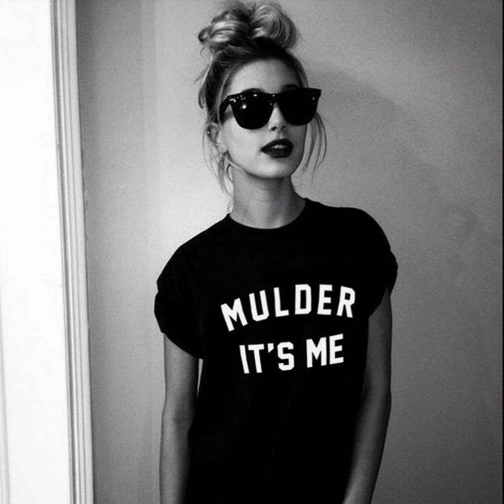 2019 футболки Mulder It Me забавная рубашка со слоганом женская с юмором в стиле X
