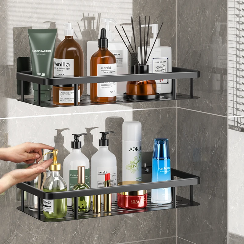 No-drill Bathroom Shelves Corner Shelf Shower Storage Rack Holder Toilet Organizer Accessories | Дом и сад