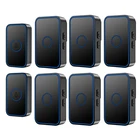 Беспроводной дверной звонок WEMEDA, водонепроницаемый, диапазон 300 м, штепсельная вилка стандарта США, ЕС, Великобритании, беспроводной, домашний дверной звонок, 60 звонков, 0-дБ, 2 кнопки, 6 приемников