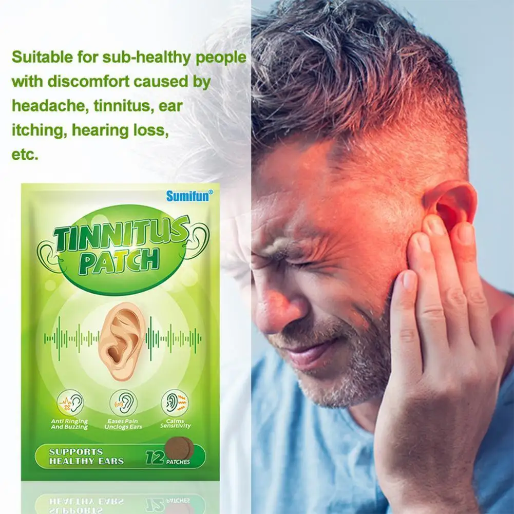 

Herbal Tinnitus Patch Prevent Hearing Loss Ear Deafness Relief Pain Plaster Medical Treat Tingle Sticker Ears P7W8