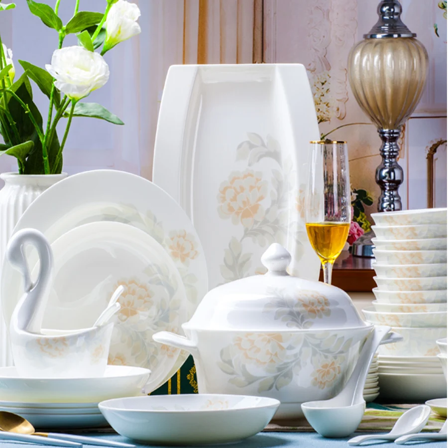 Набор посуды Jingdezhen с 60 насадками керамическое блюдо миска для риса салата лапши