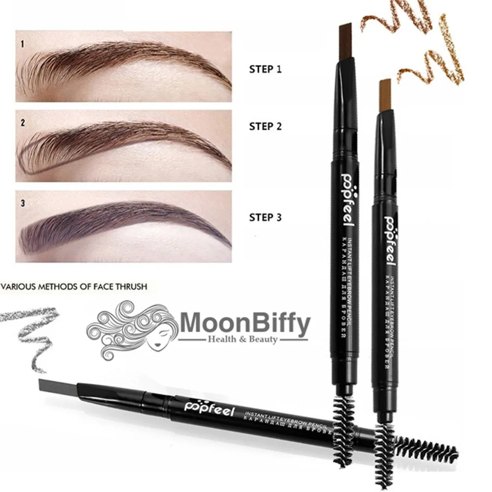 MOONBIFFY прочный коричневый карандаш для бровей из Кореи татуировка макияж глаз