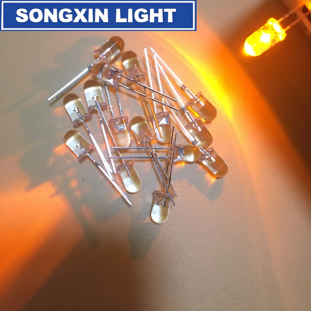 100 шт. 5 мм светодиодный мерцающий диод Мигающий Желтый мигающий Свеча светильник