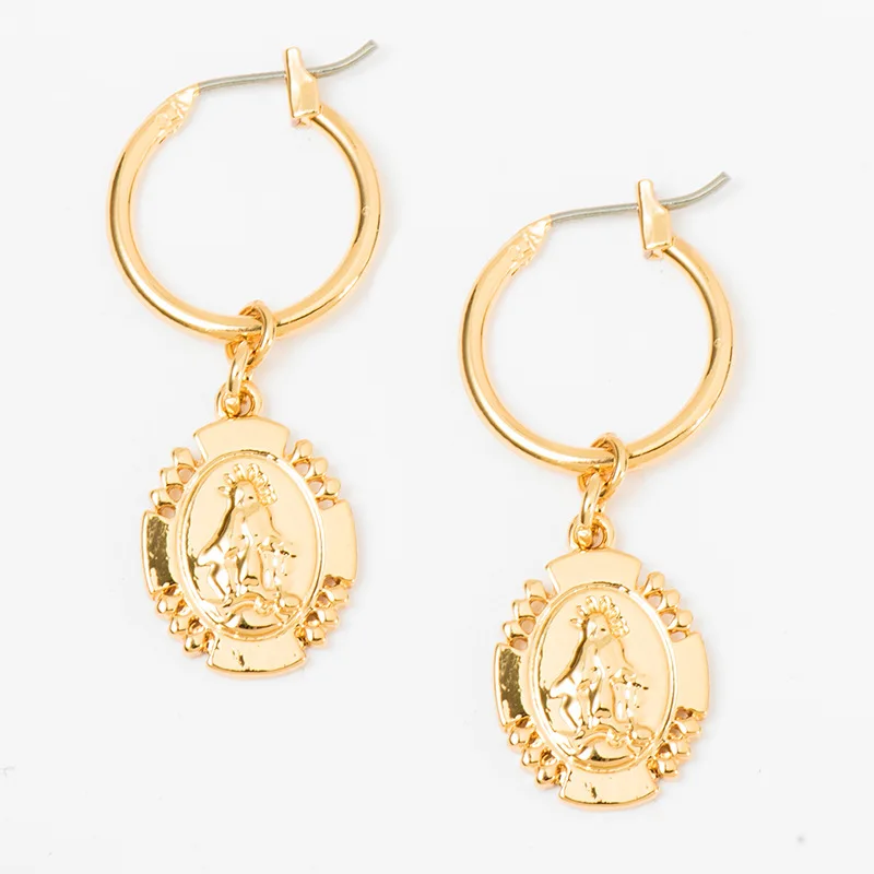 Красивые серьги Bincos Gold Dorp Серьги Ретро Медные большие для женщин ювелирные