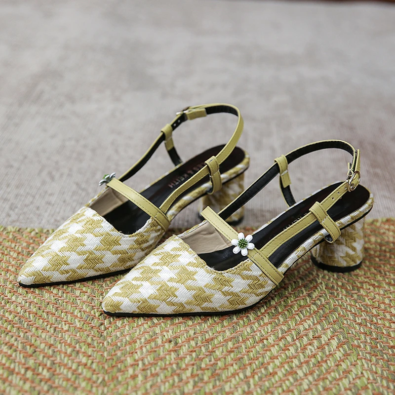 

Elegant Women's Sandals Fashion Women Dress Shoes Buckle Mary Janes Shoes Female Wedding Shoes Bridal Heels Pumps