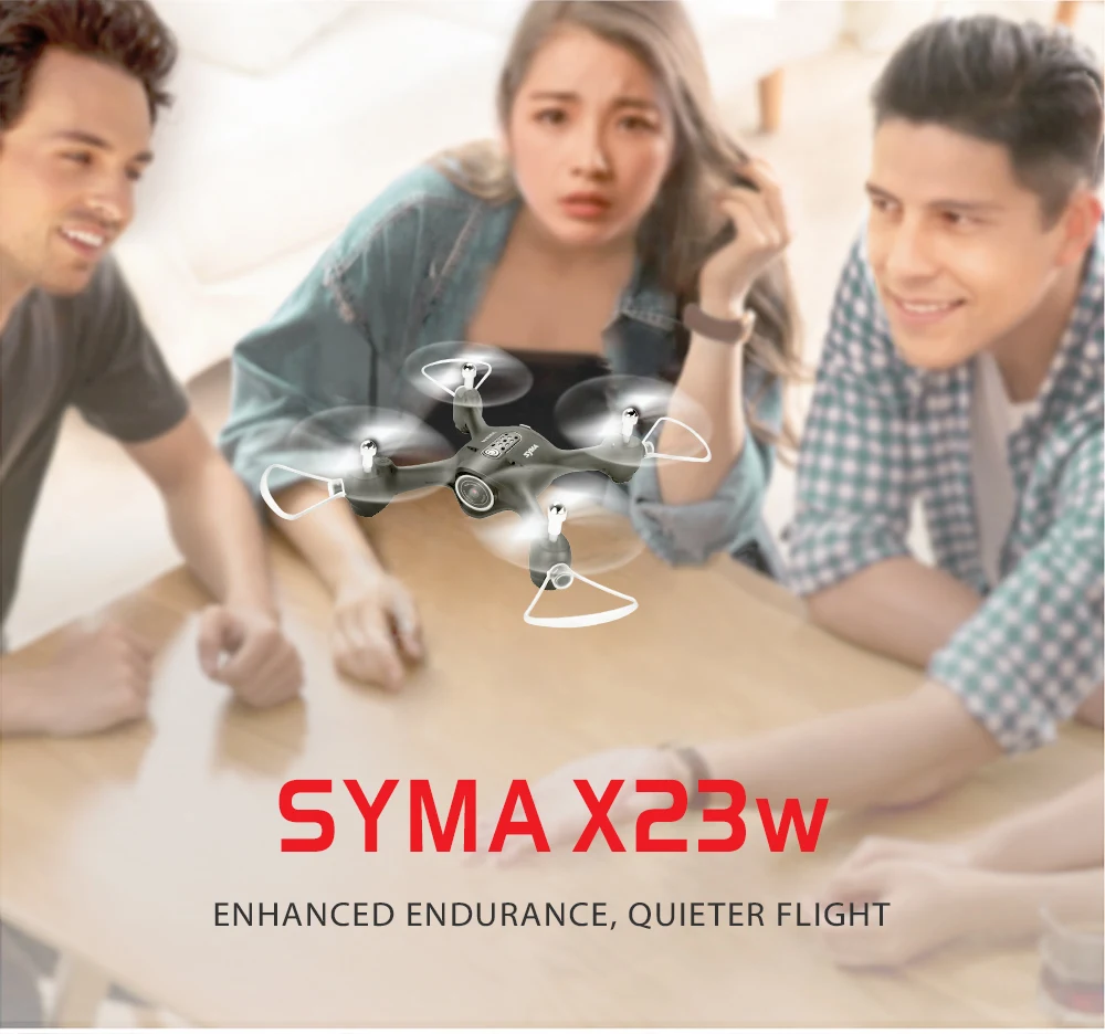 SYMA X23W Квадрокоптер FPV Wifi в режиме реального времени Трансмиссия безголовая модель RC вертолет мини-Дрон с Вертолет камеры