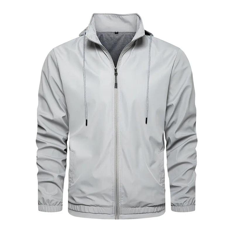

Fojaganto Men British Style Thin Jackets Autumn New Men's Solid Color Comfortable Jacket Male Brand Casual Jacket Coats