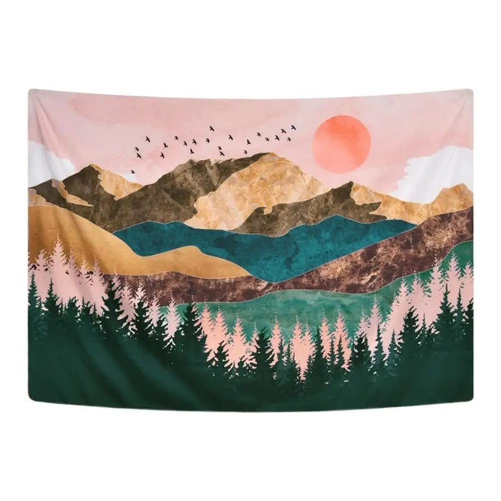 Модный Настольный коврик для пикника 2 размера с принтом восхода солнца