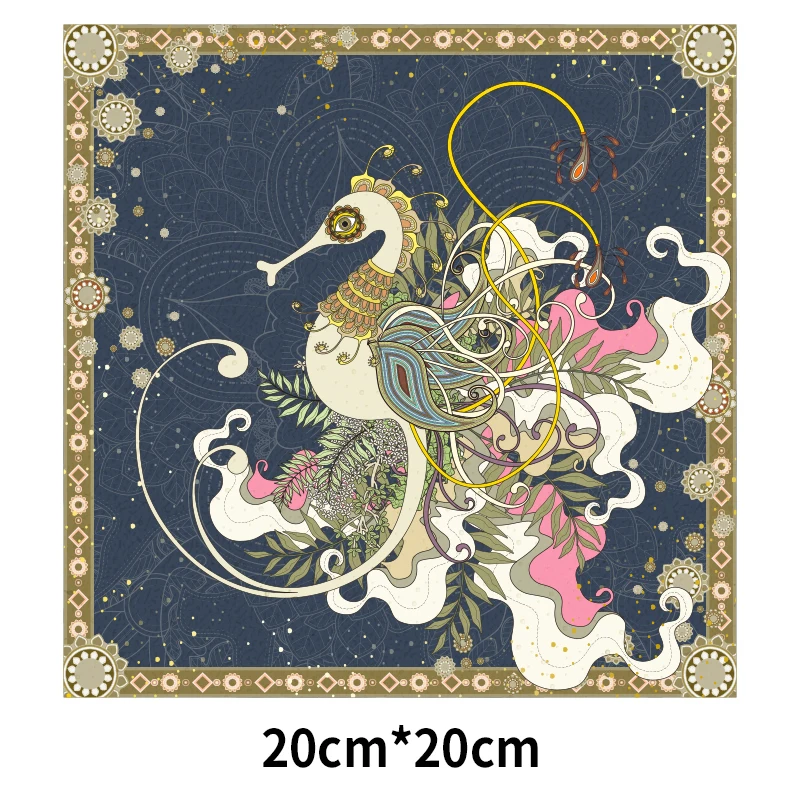 Нашивка для одежды с изображением животных цветов единорога морской лошади