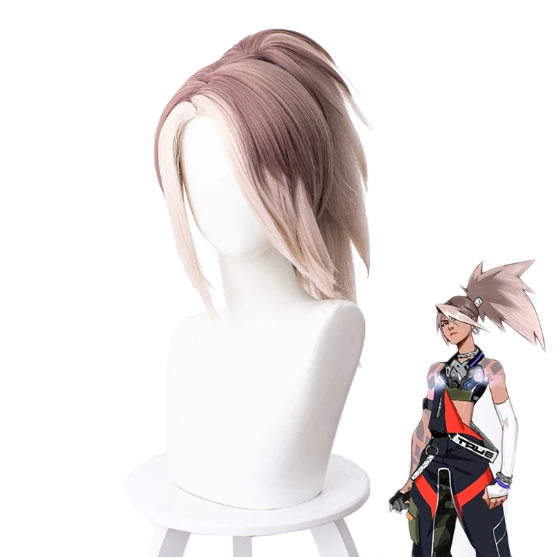 Парик для косплея Акали с реальными повреждениями Искусственные парики