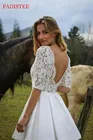 Женское свадебное платье It's yiiya, белое короткое платье с полурукавами на лето 2019