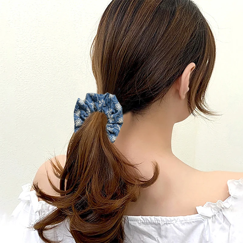 

INS Korea Japan Vintage Hair Bands For Women Elastic Plaid Print Hair Scrunchies Headwear Elegance Hair Accessories Headdress