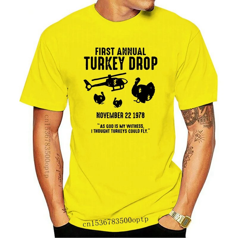 

New Men's Print Casual 100% Cotton T-Shirt Popular As God Is My Witness I Thought Turkeys Could Fly Shirt