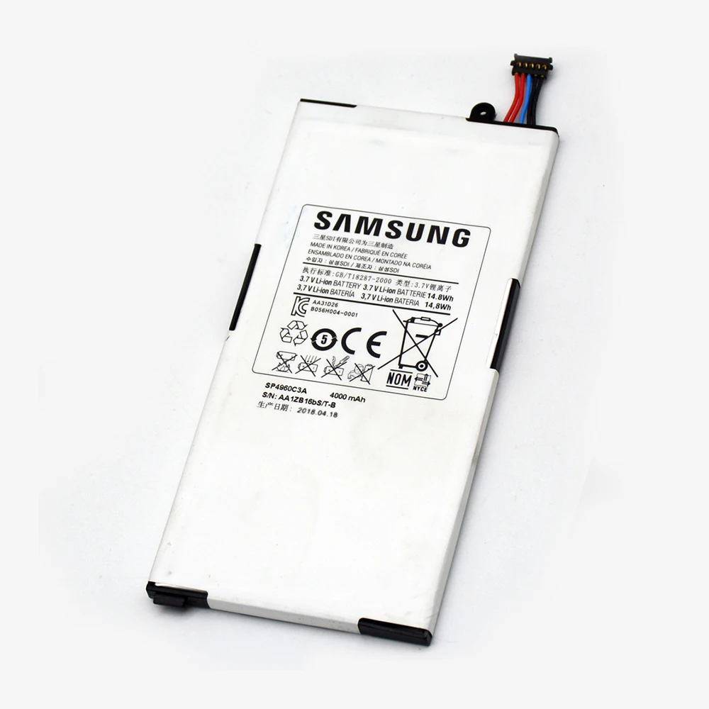 Оригинальный планшетный аккумулятор SP4960C3A для Samsung Galaxy Tab 7 0 ПК 4000 мАч с