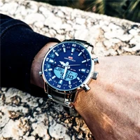 men watch waterproof 50m quartz watches male relogio masculino luxury brand leather military digital watch for men kol saati