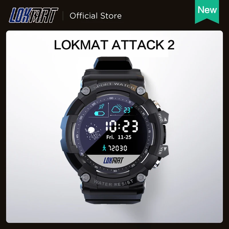 Новинка 2021 спортивные Смарт часы LOKMAT ATTACK 2 водонепроницаемый фитнес трекер IP68