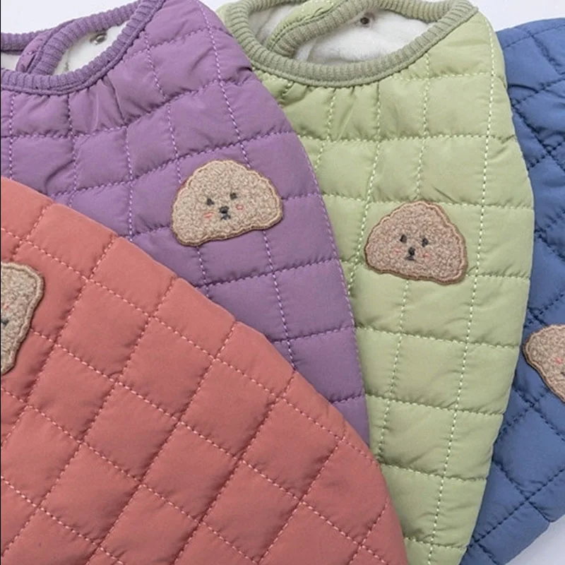 Теплая жилетка для собак и кошек куртка без воротника с хлопковой подкладкой