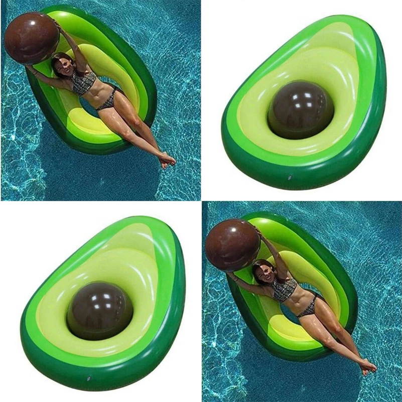 160x130cm Avocado Swimming Ring Inflatable Swim Giant Pool Floats for Adults Tube Float Toys 2020 New | Спорт и развлечения