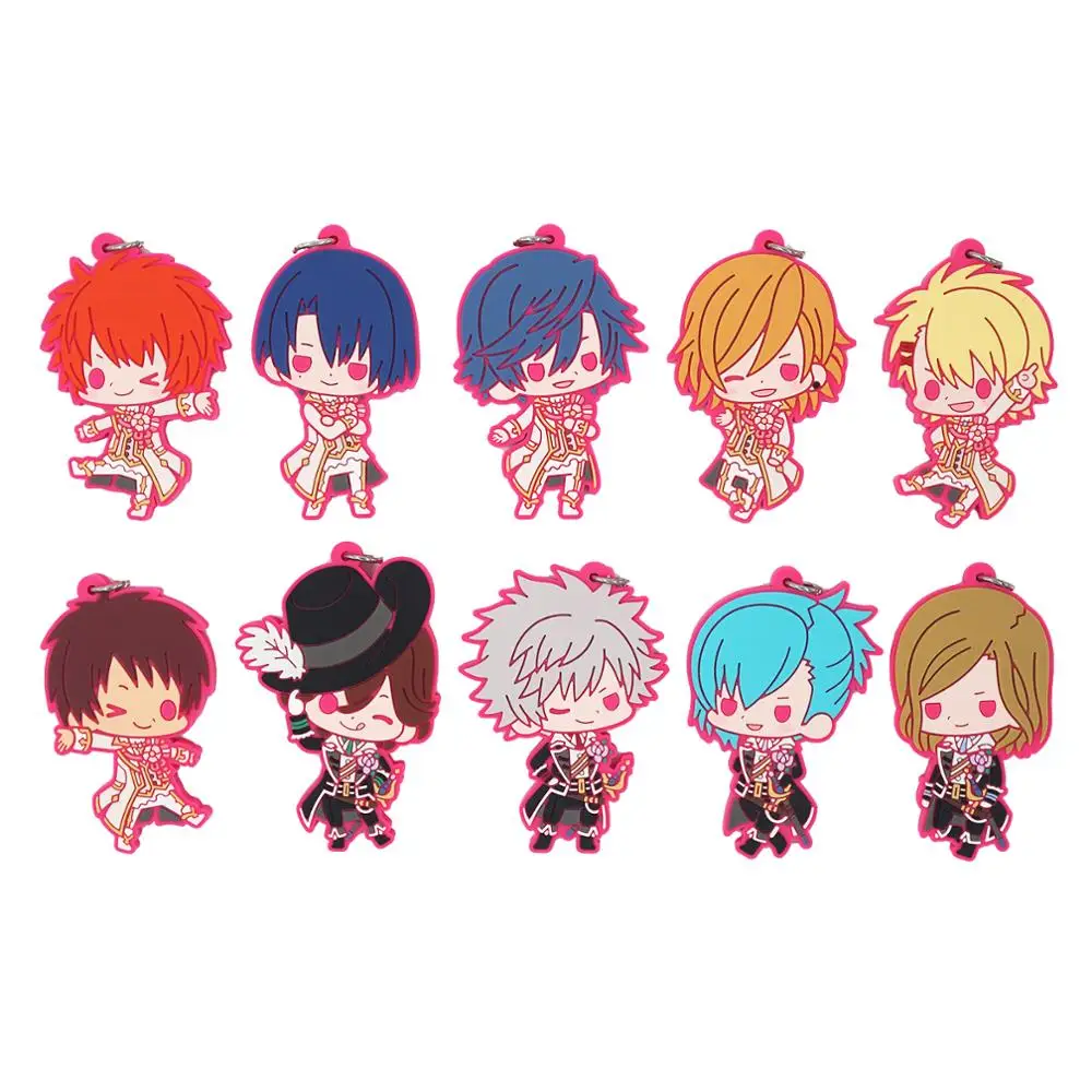 Аниме HIjirikawa Masato Kurosaki Ranmaru Ichinose Tokiya Kurusu Syo Kotobuki Reiji резиновый брелок для ключей |