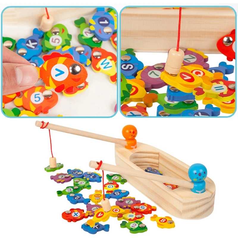 

Wooden Magnetic Fishing Game - Wood Toy Early Educational Gift Toy For Children