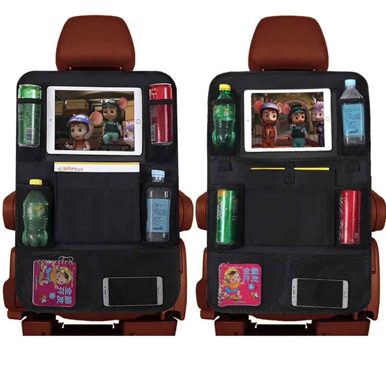

Car Seat Back Storage Bag Drink Holder Tissue Box Bag Cargo Net Storage Organizer Pocket For Car Trash Bag Food Drink Holder